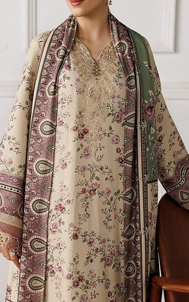 Daria Ivory Karandi Suit | Pakistani Winter Dresses in USA- Image 2