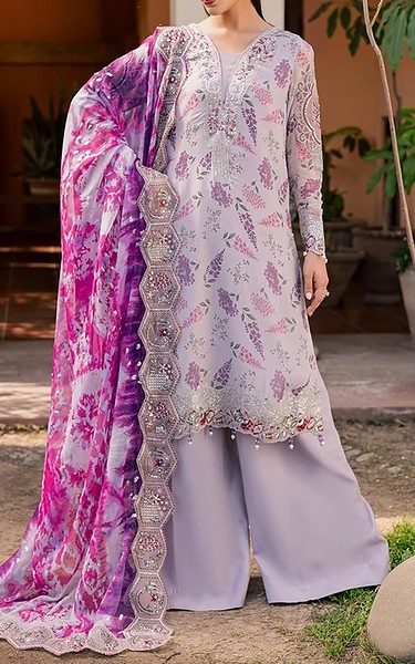 Daria Lavender Chiffon Suit | Pakistani Embroidered Chiffon Dresses USA- Image 1