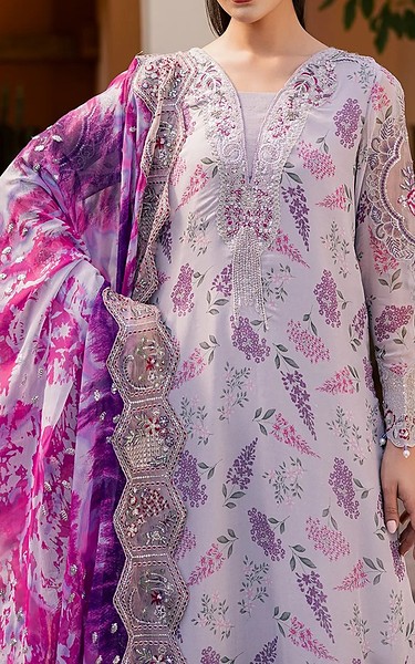 Daria Lavender Chiffon Suit | Pakistani Embroidered Chiffon Dresses USA- Image 2