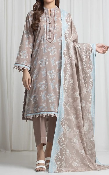 Edenrobe Oriental Pink Lawn Suit | Pakistani Lawn Dress in USA- Image 1