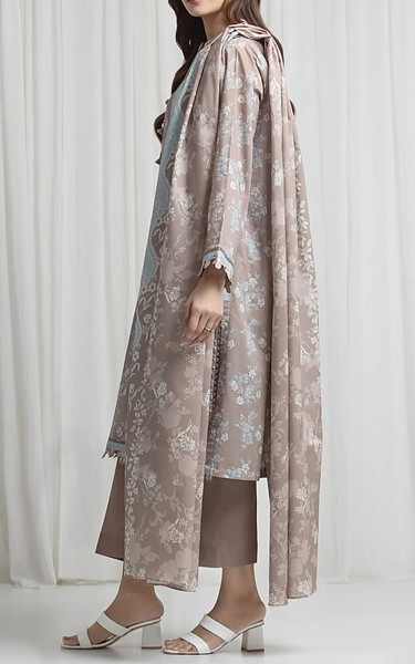 Edenrobe Oriental Pink Lawn Suit | Pakistani Lawn Dress in USA- Image 2