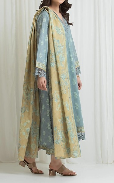Edenrobe Cloudy Blue Lawn Suit | Pakistani Lawn Dress in USA- Image 2