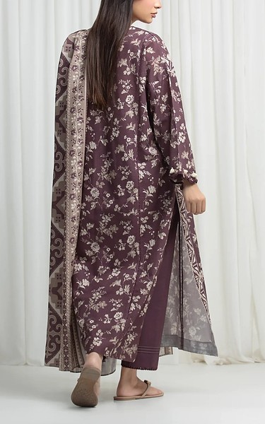 Edenrobe Mauve Khaddar Suit | Pakistani Winter Dresses in USA- Image 2