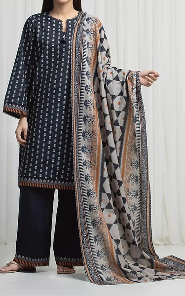 Edenrobe Black Khaddar Suit | Pakistani Winter Dresses in USA- Image 1