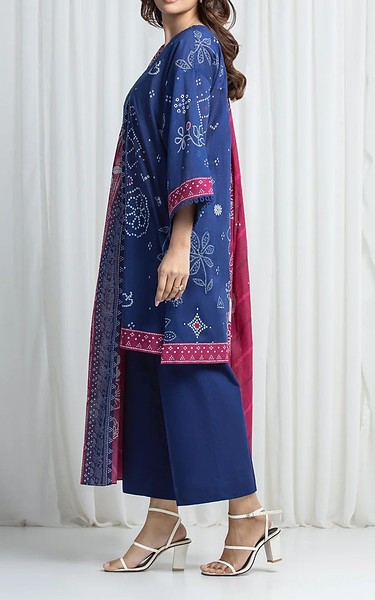 Edenrobe Blue Khaddar Suit | Pakistani Winter Dresses in USA- Image 2