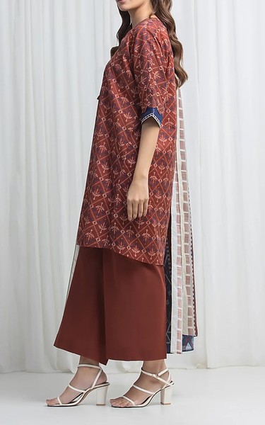 Edenrobe Pale Carmine Lawn Suit | Pakistani Lawn Dress in USA- Image 2