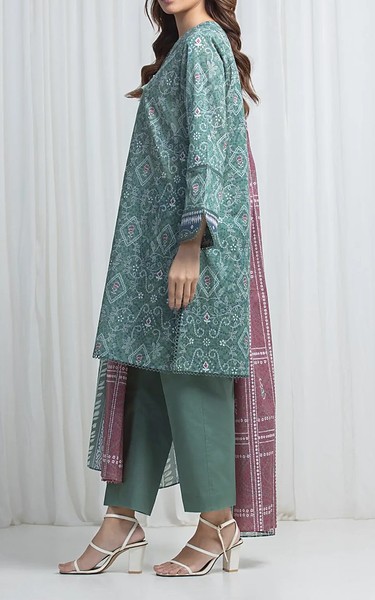 Edenrobe Summer Green Lawn Suit | Pakistani Lawn Dress in USA- Image 2
