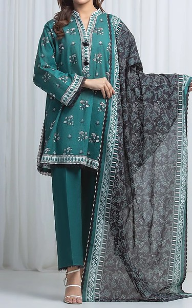Edenrobe Teal Lawn Suit | Pakistani Lawn Dress in USA- Image 1