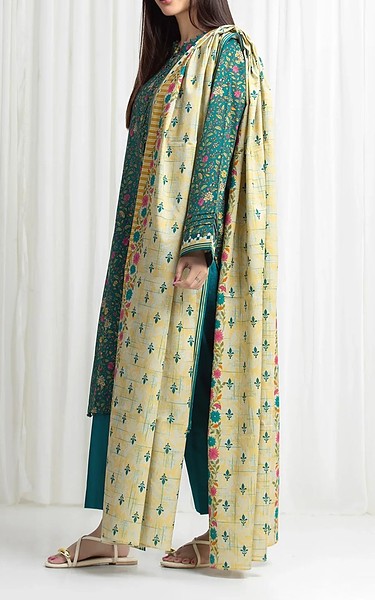 Edenrobe Teal Lawn Suit | Pakistani Lawn Dress in USA- Image 2