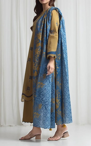 Edenrobe Camel Lawn Suit | Pakistani Lawn Dress in USA- Image 2