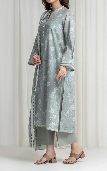 Edenrobe Grey Lawn Suit | Pakistani Lawn Dress in USA- Image 2