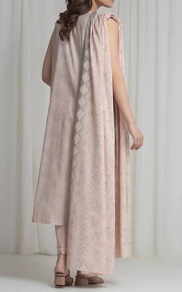 Edenrobe Pale Pink Lawn Suit | Pakistani Lawn Dress in USA- Image 2
