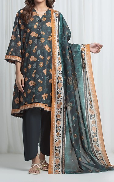 Edenrobe Black Lawn Suit | Pakistani Lawn Dress in USA- Image 1