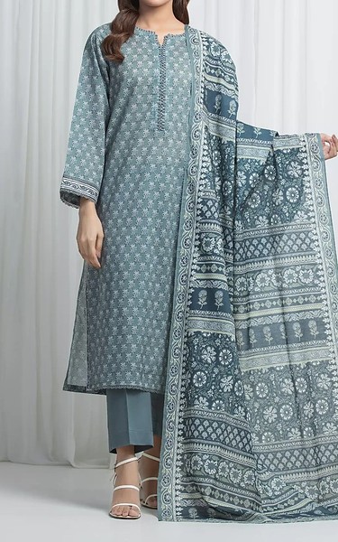 Edenrobe Regent Grey Lawn Suit | Pakistani Lawn Dress in USA- Image 1