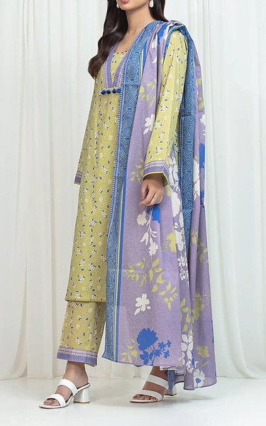 Edenrobe Sand Lawn Suit | Pakistani Lawn Dress in USA- Image 2