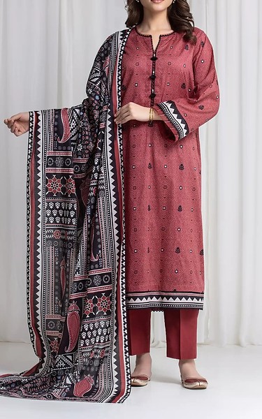 Edenrobe Light Carmine Pink Lawn Suit | Pakistani Lawn Dress in USA- Image 1