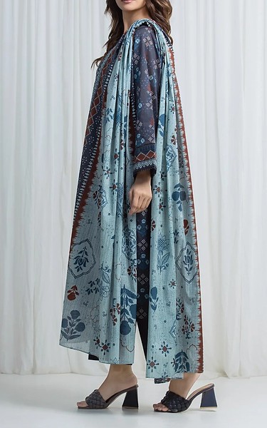 Edenrobe Navy Lawn Suit | Pakistani Lawn Dress in USA- Image 2