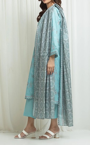 Edenrobe Light Blue Lawn Suit | Pakistani Lawn Dress in USA- Image 2
