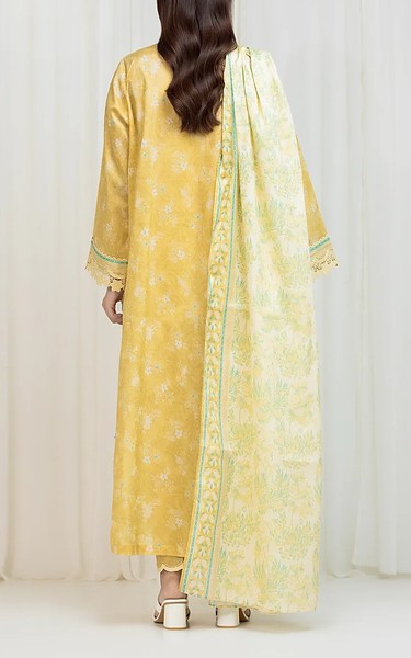 Edenrobe Yellow Lawn Suit | Pakistani Lawn Dress in USA- Image 2