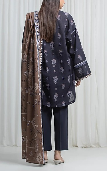 Edenrobe Black Khaddar Suit | Pakistani Winter Dresses in USA- Image 2