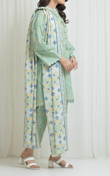 Edenrobe Mint Green Lawn Suit | Pakistani Lawn Dress in USA- Image 2