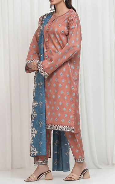 Edenrobe Coral Lawn Suit | Pakistani Lawn Dress in USA- Image 2