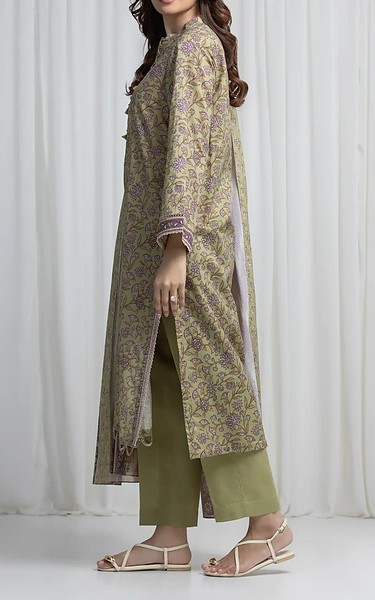 Edenrobe Light Green Khaddar Suit | Pakistani Winter Dresses in USA- Image 2