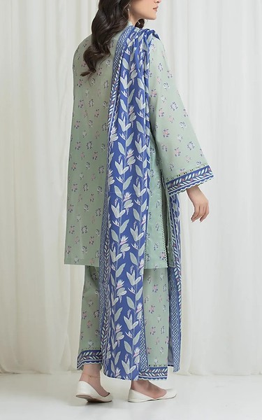 Edenrobe Sea Mist Lawn Suit | Pakistani Lawn Dress in USA- Image 2