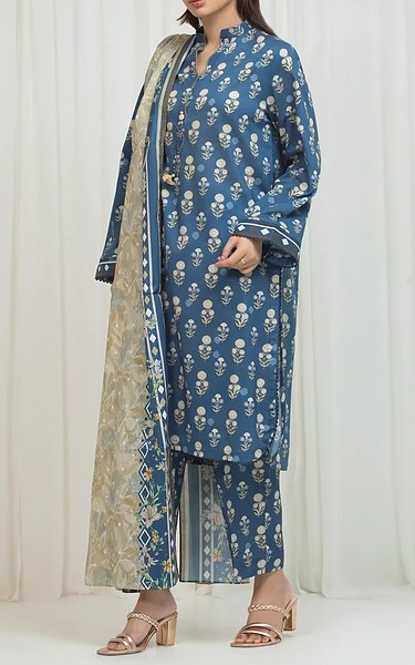Edenrobe Blue Lawn Suit | Pakistani Lawn Dress in USA- Image 2