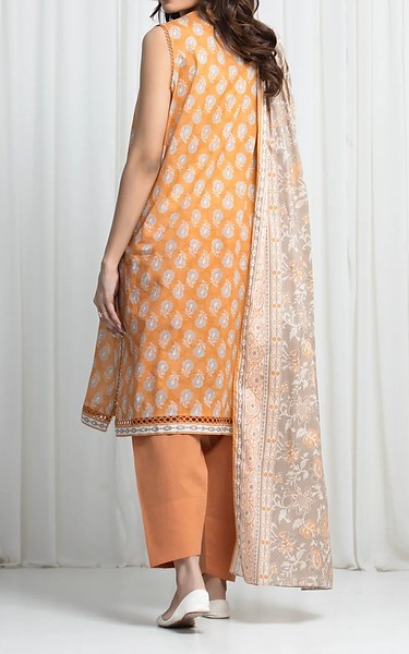 Edenrobe Orange Khaddar Suit | Pakistani Winter Dresses in USA- Image 2