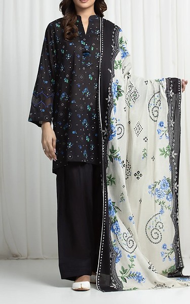 Edenrobe Black Khaddar Suit | Pakistani Winter Dresses in USA- Image 1