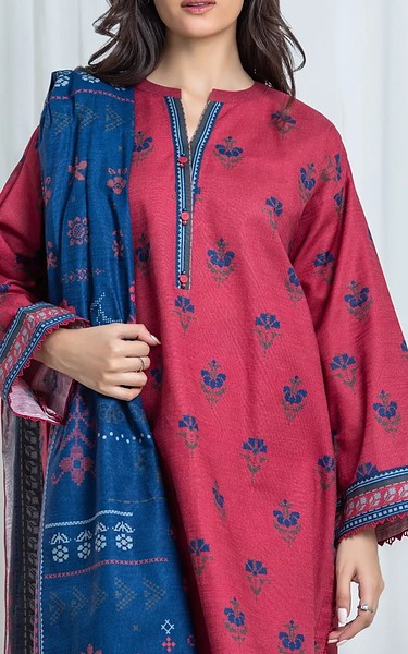 Edenrobe Solid Pink Khaddar Suit | Pakistani Winter Dresses in USA- Image 2