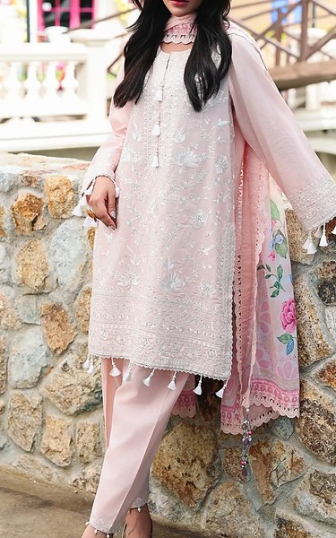 Edenrobe Cavern Pink Cambric Suit | Pakistani Winter Dresses in USA- Image 1