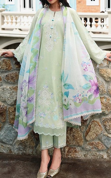 Edenrobe Sea Mist Cambric Suit | Pakistani Winter Dresses in USA- Image 1