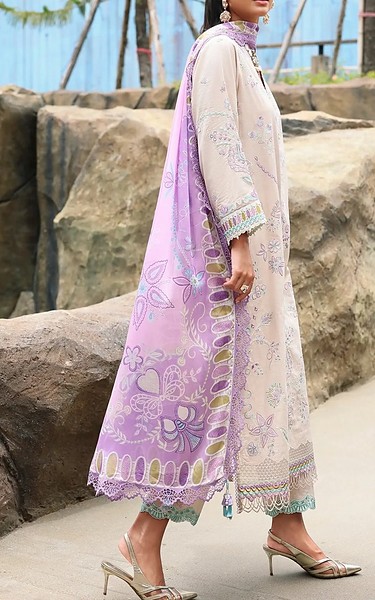 Edenrobe Oyster Pink Cambric Suit | Pakistani Winter Dresses in USA- Image 2