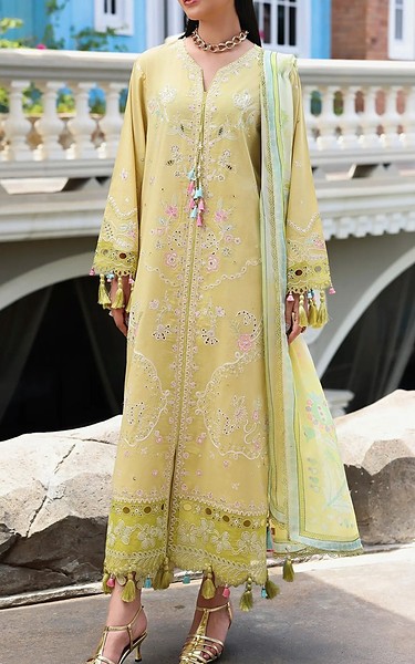 Edenrobe Light Golden Cambric Suit | Pakistani Winter Dresses in USA- Image 1