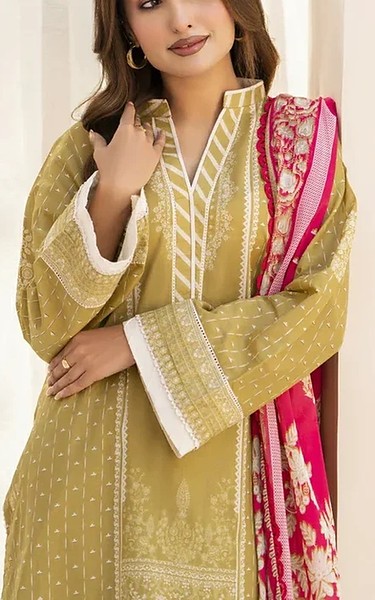 Ellena Sand Gold Lawn Suit | Pakistani Lawn Dress in USA- Image 2