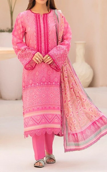 Ellena Pink Lawn Suit | Pakistani Lawn Dress in USA- Image 1