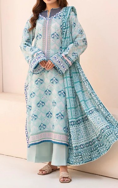Ellena Sea Mist Lawn Suit | Pakistani Lawn Dress in USA- Image 1