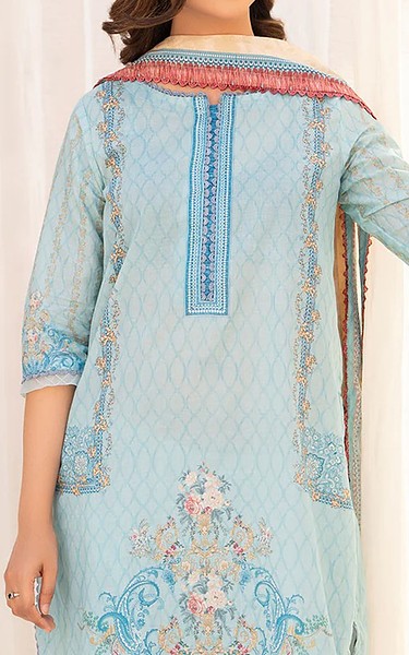 Ellena Light Blue Lawn Suit | Pakistani Lawn Dress in USA- Image 2