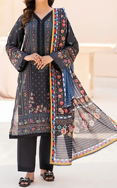 Ellena Black Lawn Suit | Pakistani Lawn Dress in USA- Image 1