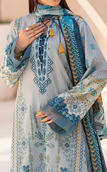 Ellena Light Grey Lawn Suit | Pakistani Lawn Dress in USA- Image 2