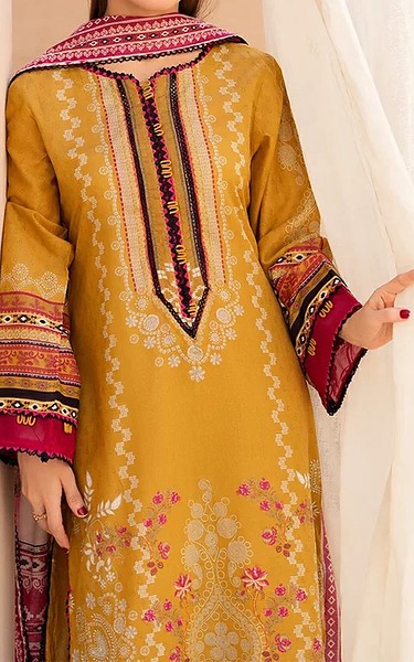 Ellena Orange Lawn Suit | Pakistani Lawn Dress in USA- Image 2