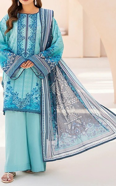Ellena Light Blue Lawn Suit | Pakistani Lawn Dress in USA- Image 1
