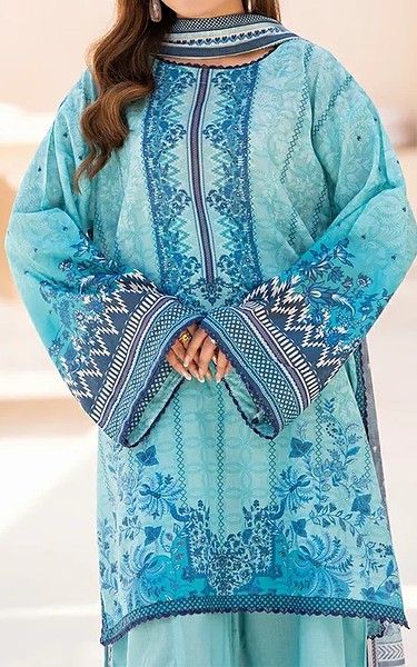 Ellena Light Blue Lawn Suit | Pakistani Lawn Dress in USA- Image 2