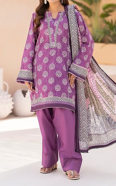 Ellena Light Plum Lawn Suit | Pakistani Lawn Dress in USA- Image 1