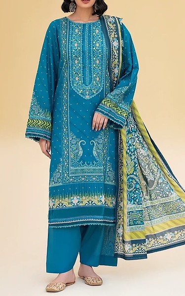 Ellena Venice Blue Lawn Suit | Pakistani Lawn Dress in USA- Image 1