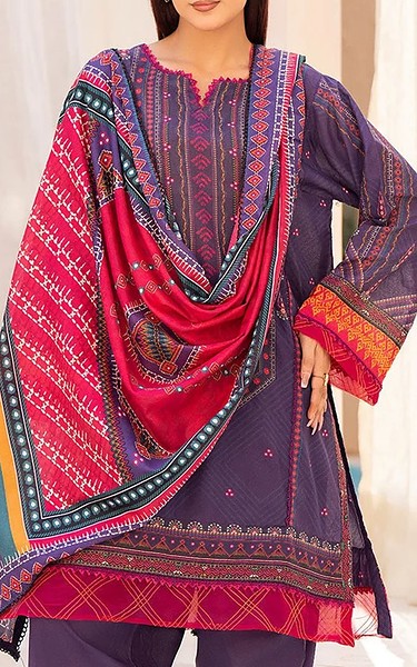 Ellena Purple Taupe Lawn Suit | Pakistani Lawn Dress in USA- Image 2