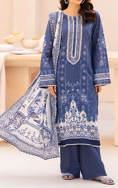 Ellena Navy Lawn Suit | Pakistani Lawn Dress in USA- Image 1