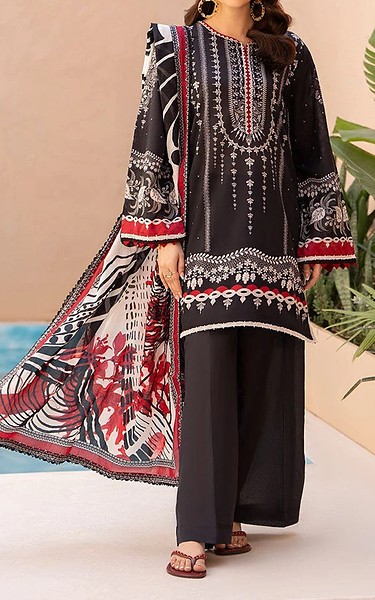 Ellena Black Lawn Suit | Pakistani Lawn Dress in USA- Image 1
